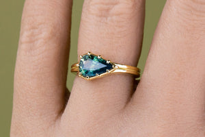 BiColor Untreated Sapphire Ring - S. Kind & Co