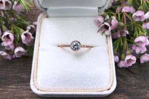 Glowing Rose Gold Bezel Set Ring  - S. Kind & Co