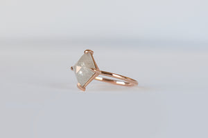 Canadian Mined Rustic Rose Cut Grey Diamond Solitaire - S. Kind & Co