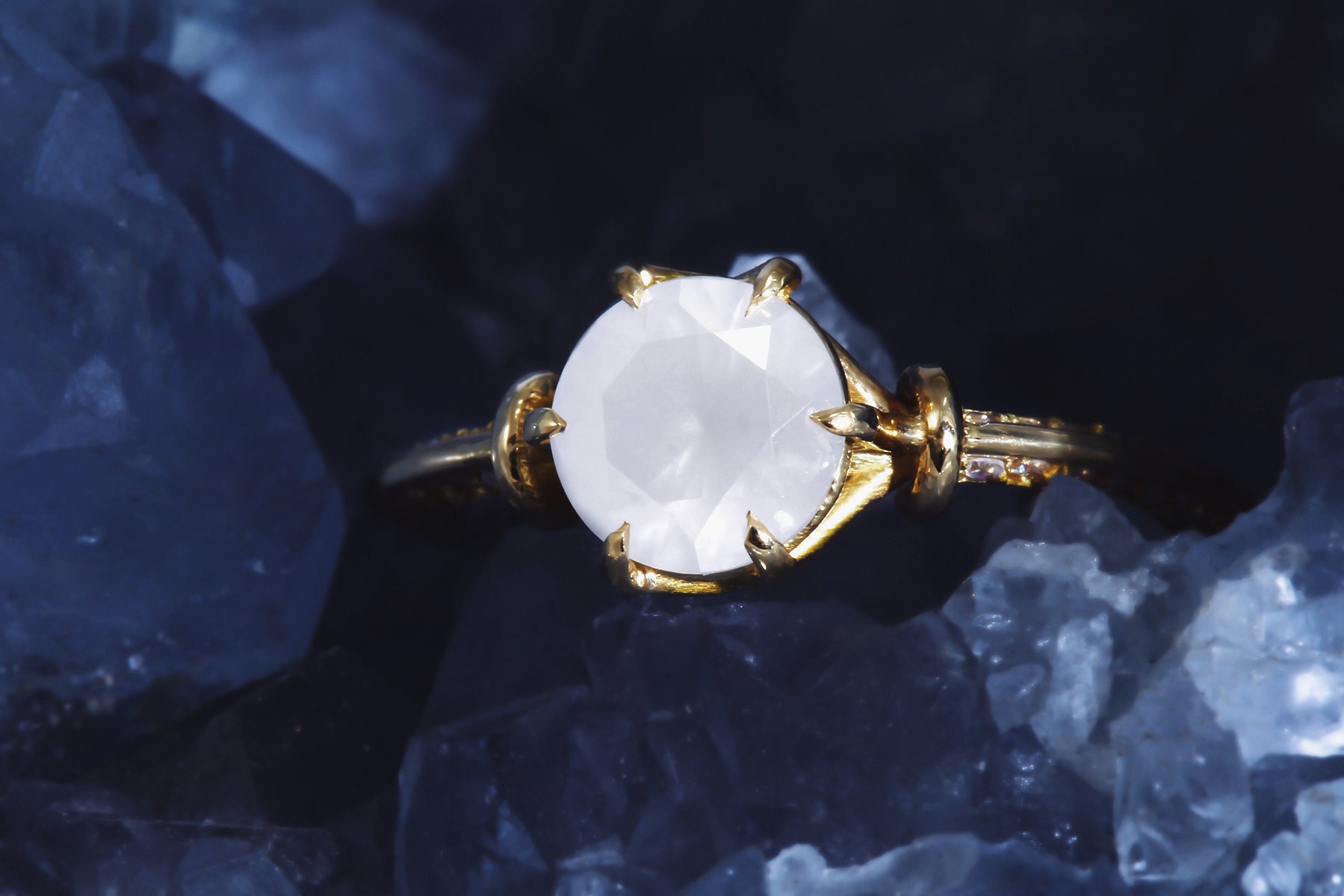 Classic Six Prong Antique Grey Diamond Stella Ring - S. Kind & Co