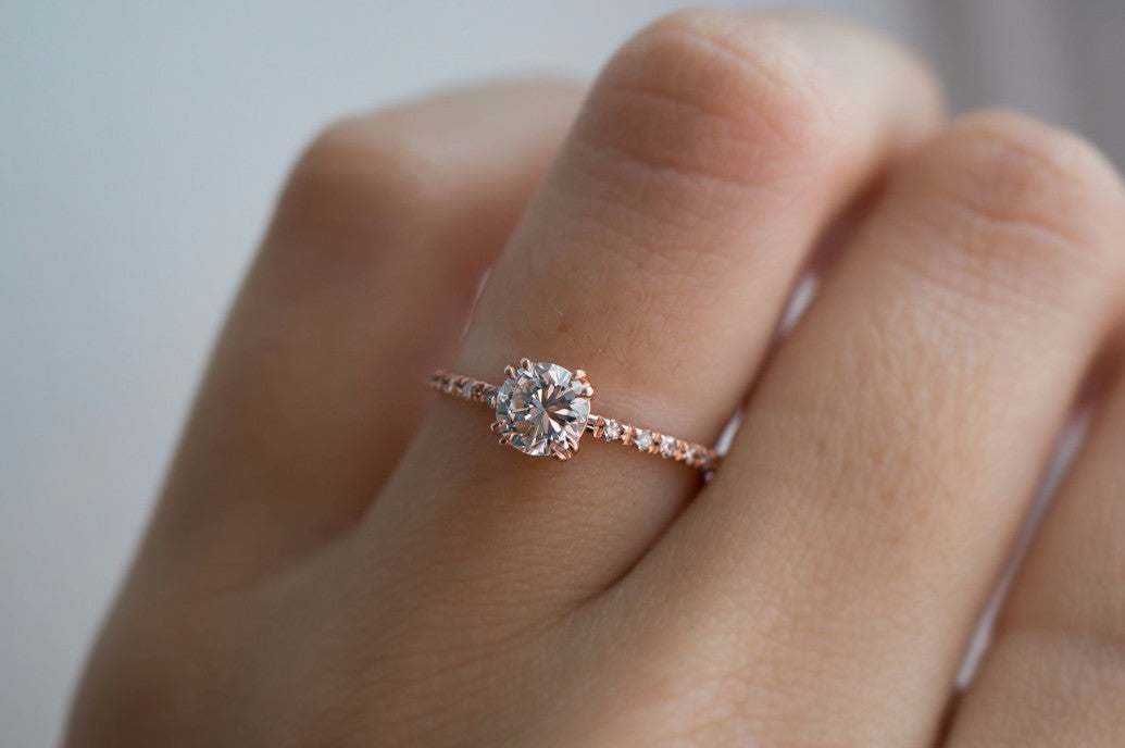 Half Carat Diamond Engagement Ring .50cttw 14k White Gold | eBay