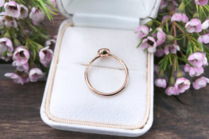 Glowing Rose Gold Bezel Set Ring  - S. Kind & Co