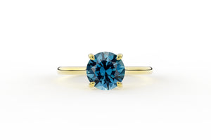 Entwined Four Prong Montana Sapphire Solitaire - S. Kind & Co