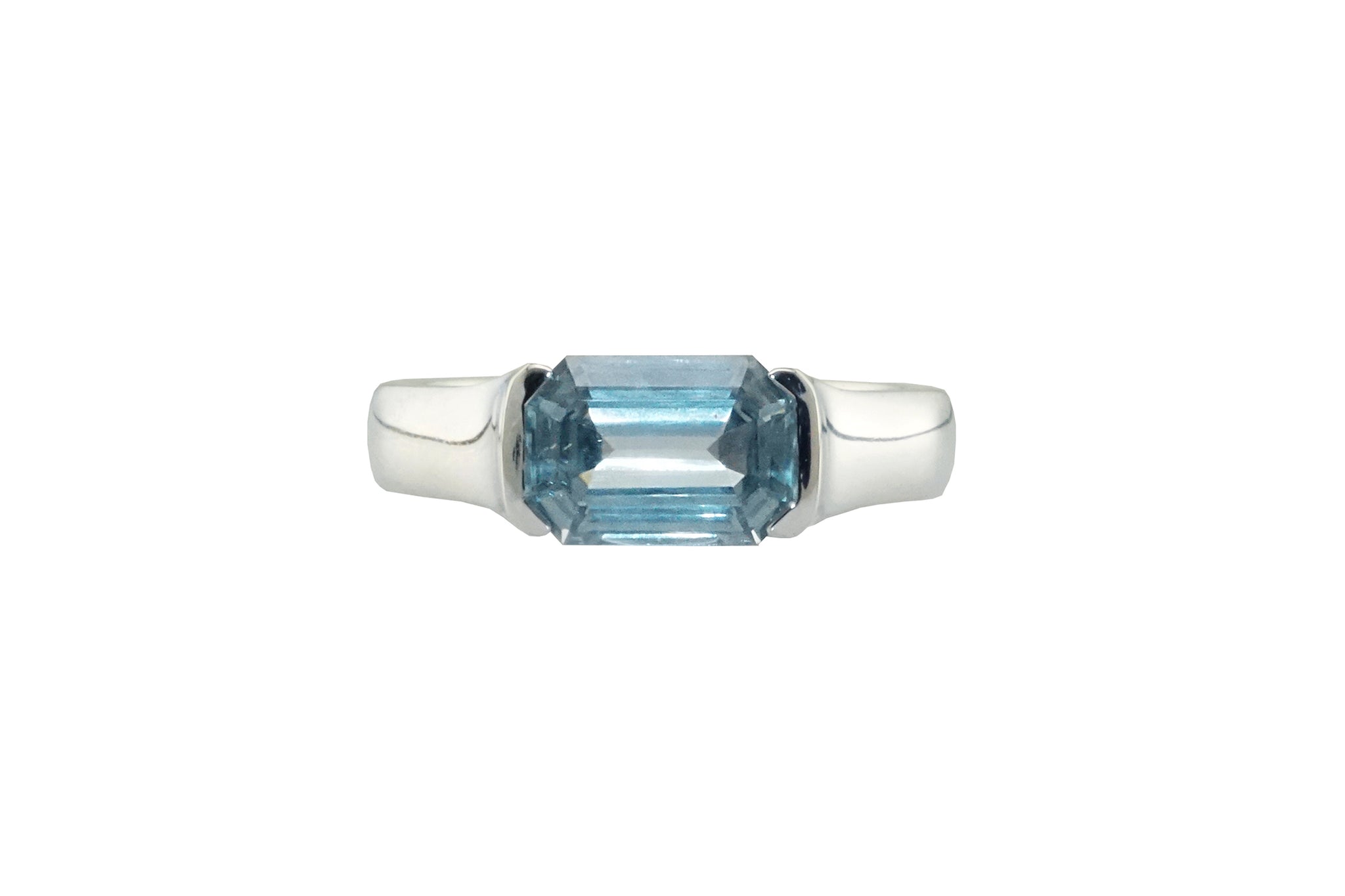 Emerald Cut Montana Sapphire Engagement Ring - S. Kind & Co