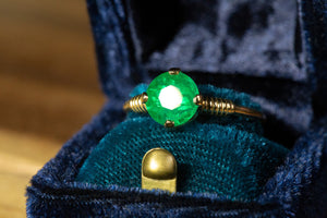 Round Emerald Solitaire - S. Kind & Co