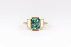 Three Stone Montana Sapphire American Treasure Ring - S. Kind & Co
