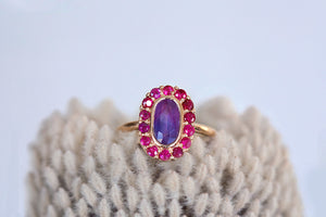 Rare Tri-Color Natural Untreated Kashmir Sapphire Ring - S. Kind & Co
