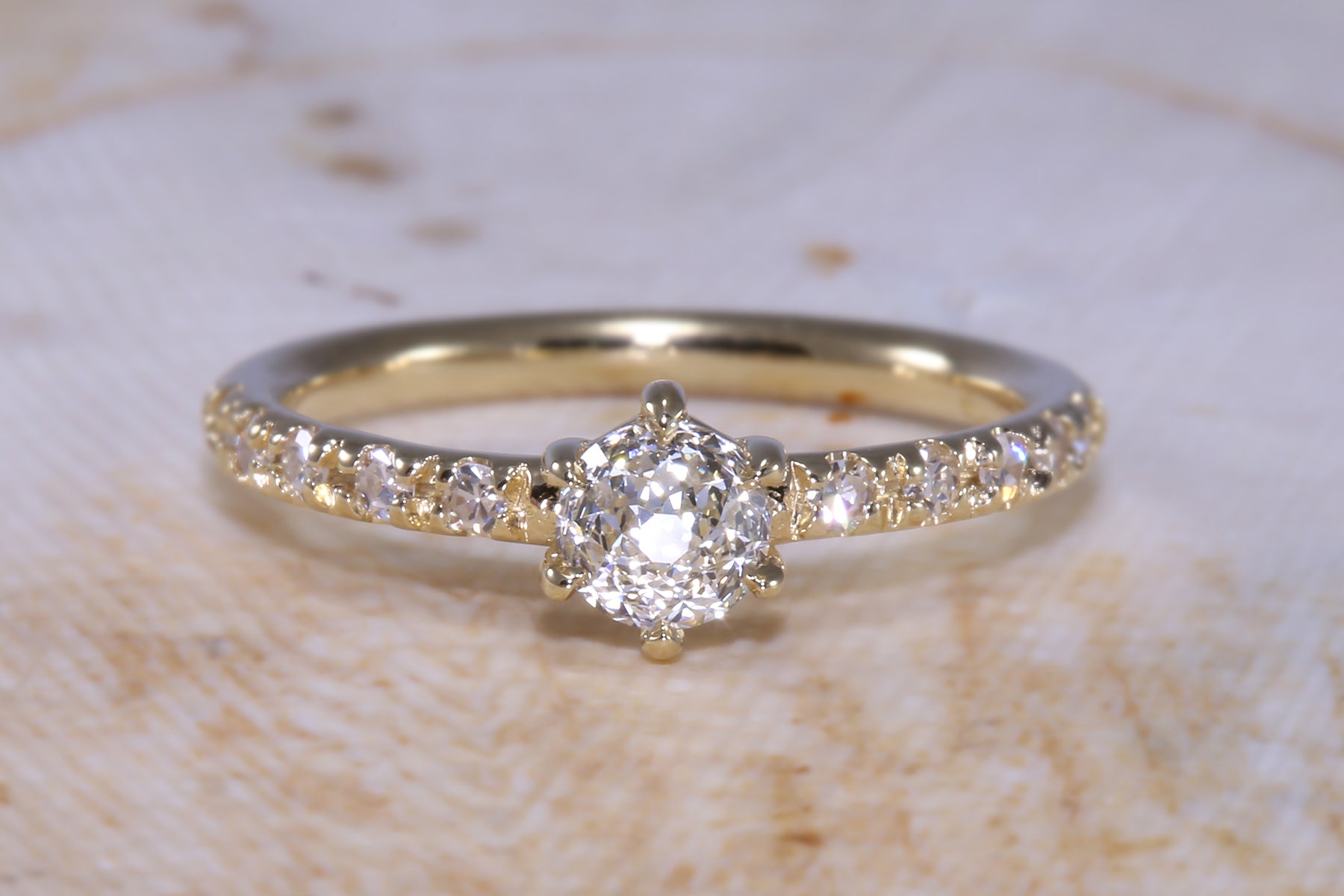 Lustrous Antique Diamond Rosalie Ring - S. Kind & Co