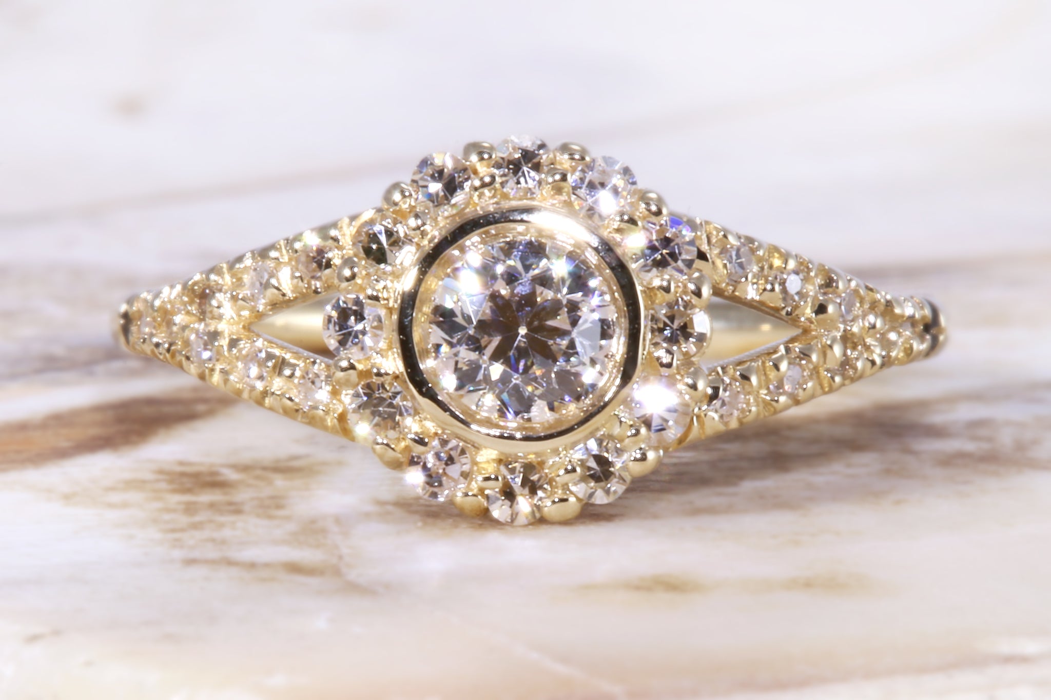 Low Profile Antique Diamond Ring - S. Kind & Co