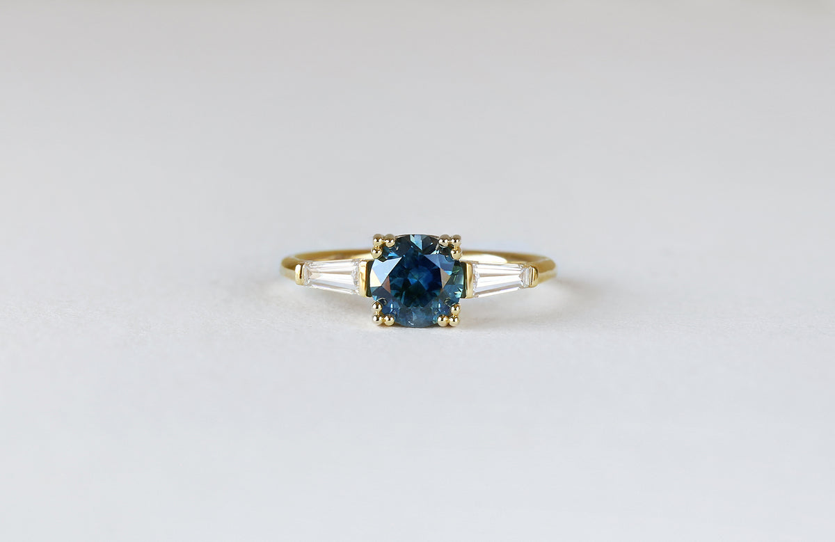 American Treasure Three Stone Montana Sapphire Ring – S. Kind & Co