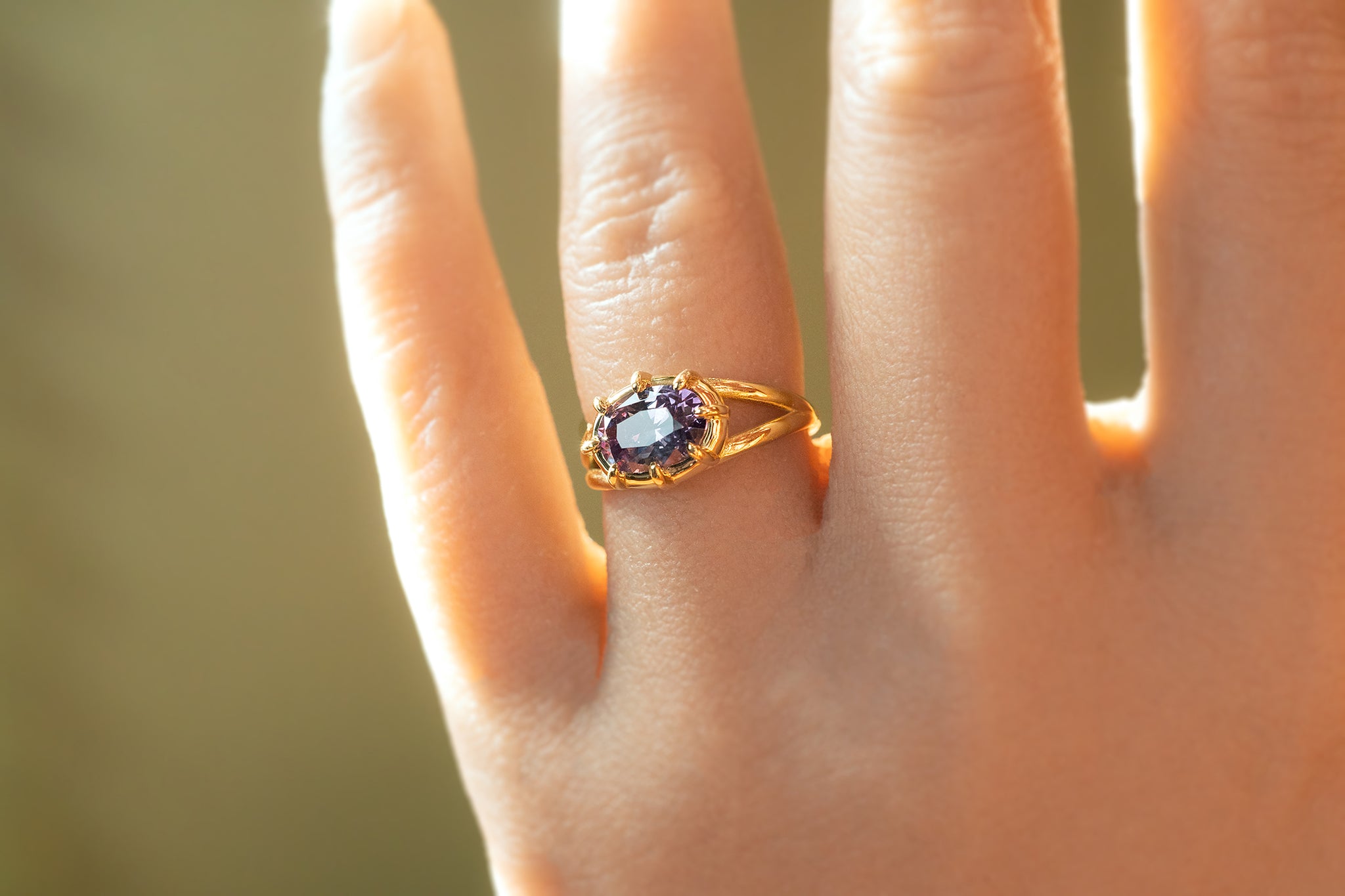 Untreated Purplish Pink Sapphire Ring - S. Kind & Co