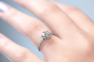 FOREVER ONE MOISSANITE COLLET ENGAGEMENT RING - S. Kind & Co