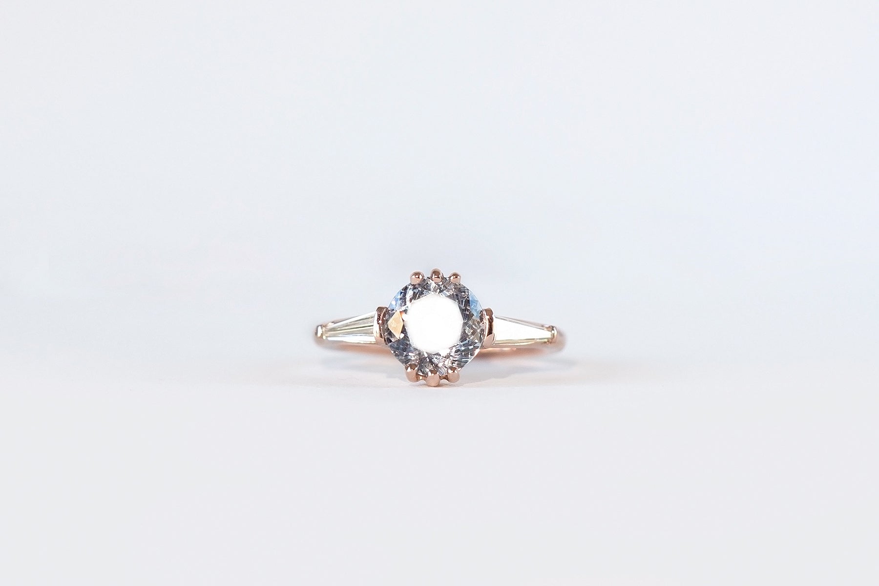 Glowing Greyish Lavender Montana Sapphire Lilith Ring - S. Kind & Co