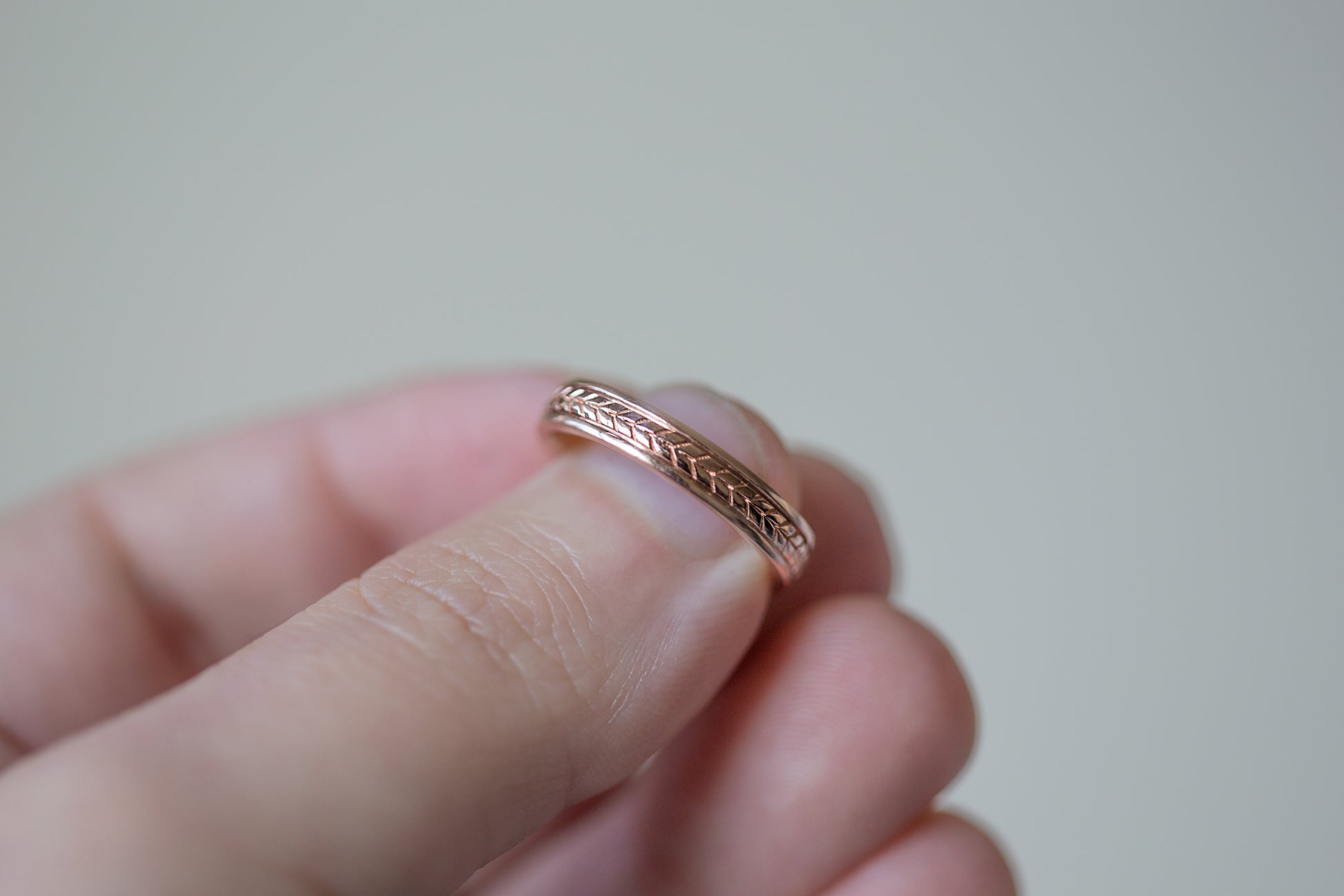 Wide Wheat Band Engraved - S. Kind & Co