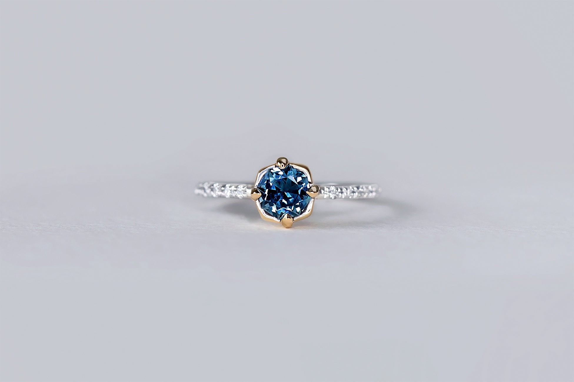 Beautiful Blue Octagonal Brilliant Montana Sapphire - S. Kind & Co