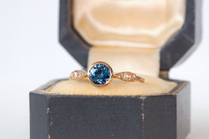 Montana Sapphire Vintage Swirling Olivia Ring - S. Kind & Co