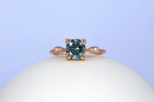 Unadulterated Untreated Montana Sapphire Deco Ring - S. Kind & Co