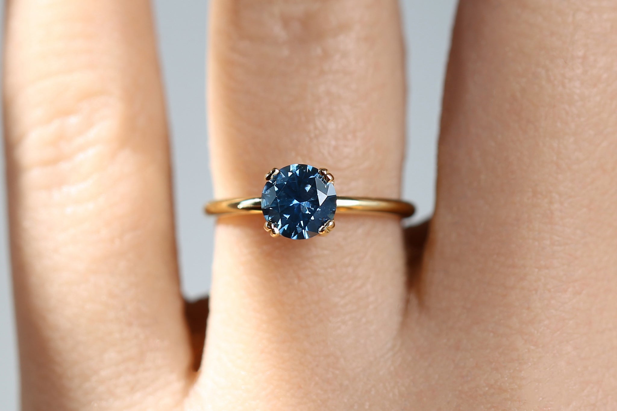 Montana Sapphire Recycled 18k Gold Baila Solitaire - S. Kind & Co