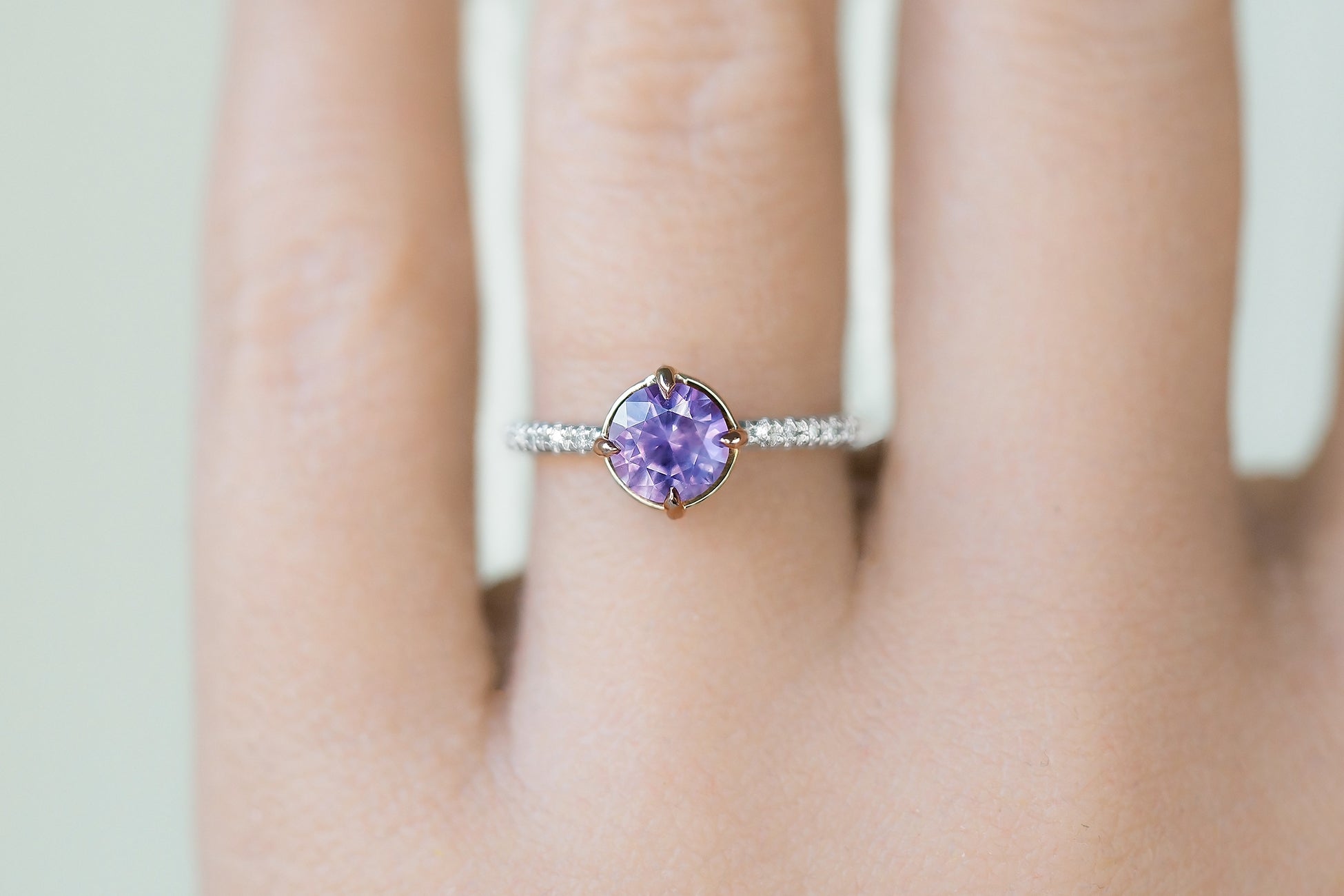 Pink and Purple Untreated Montana Sapphire Eos Ring - S. Kind & Co