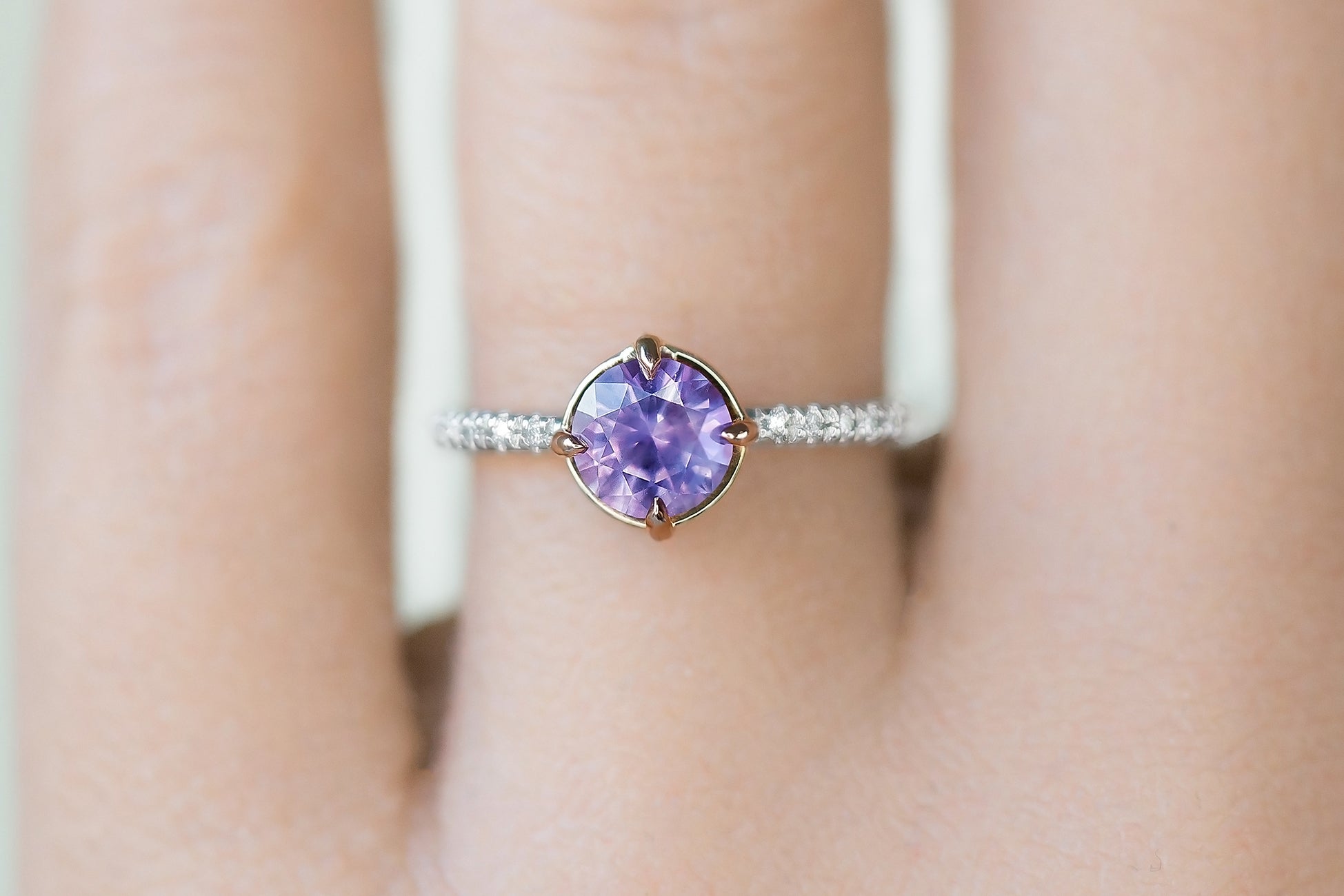 Pink and Purple Untreated Montana Sapphire Eos Ring - S. Kind & Co