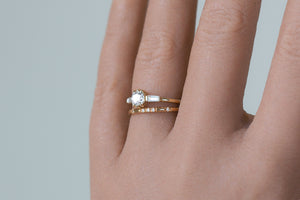 Darling Antique Cut Diamond Three Stone Ring - S. Kind & Co