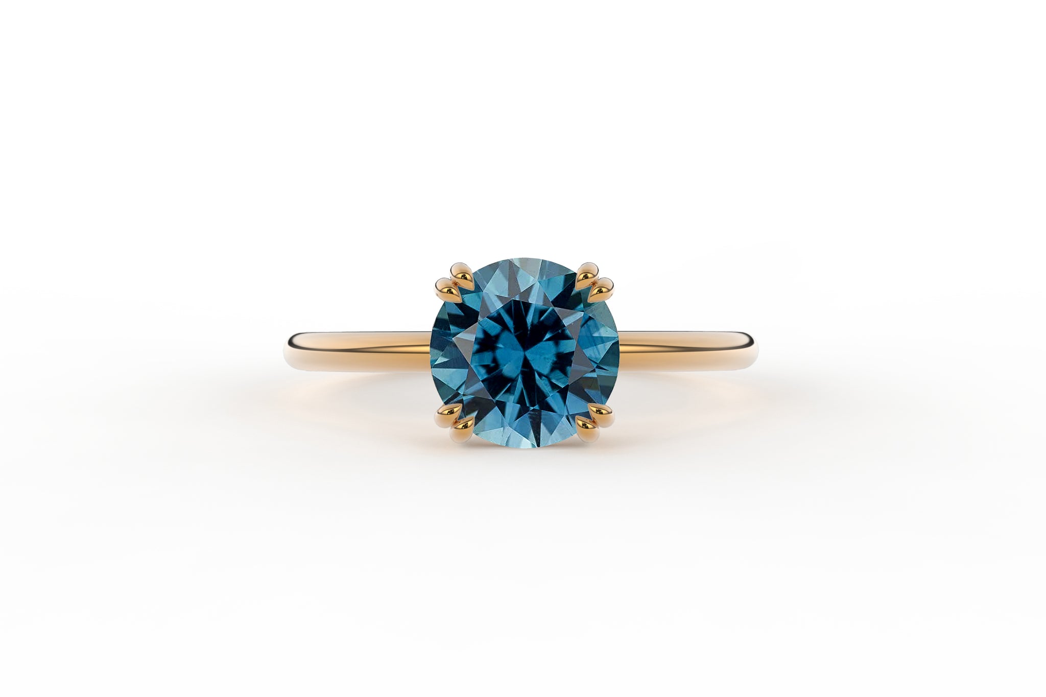 Dunne Double Four Prong Montana Sapphire Solitaire - S. Kind & Co