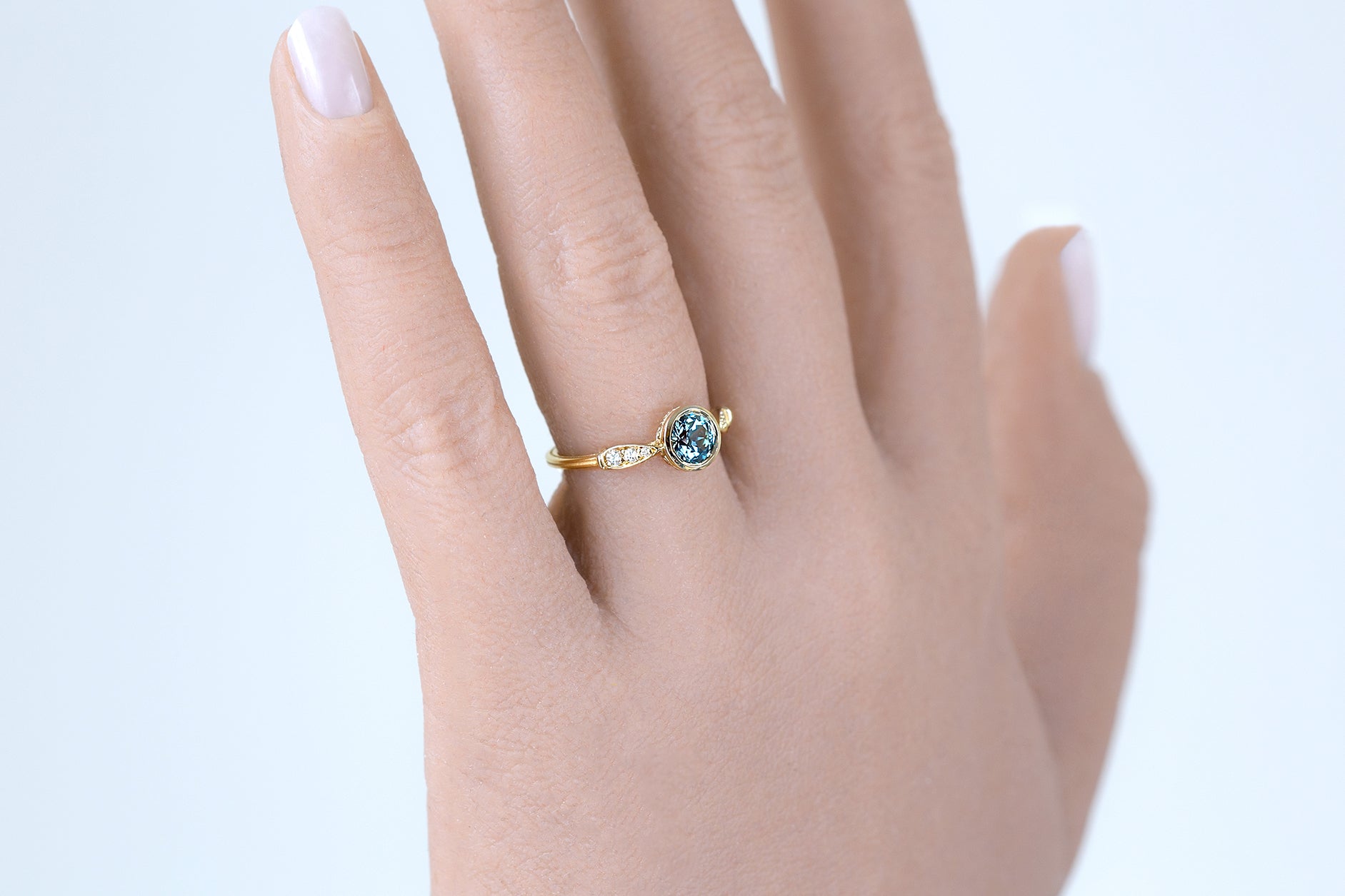 Olivia Montana Sapphire Yellow Recycled Gold Ring - S. Kind & Co