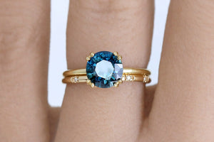 Baila Untreated Sapphire 18k Recycled Gold Solitaire - S. Kind & Co