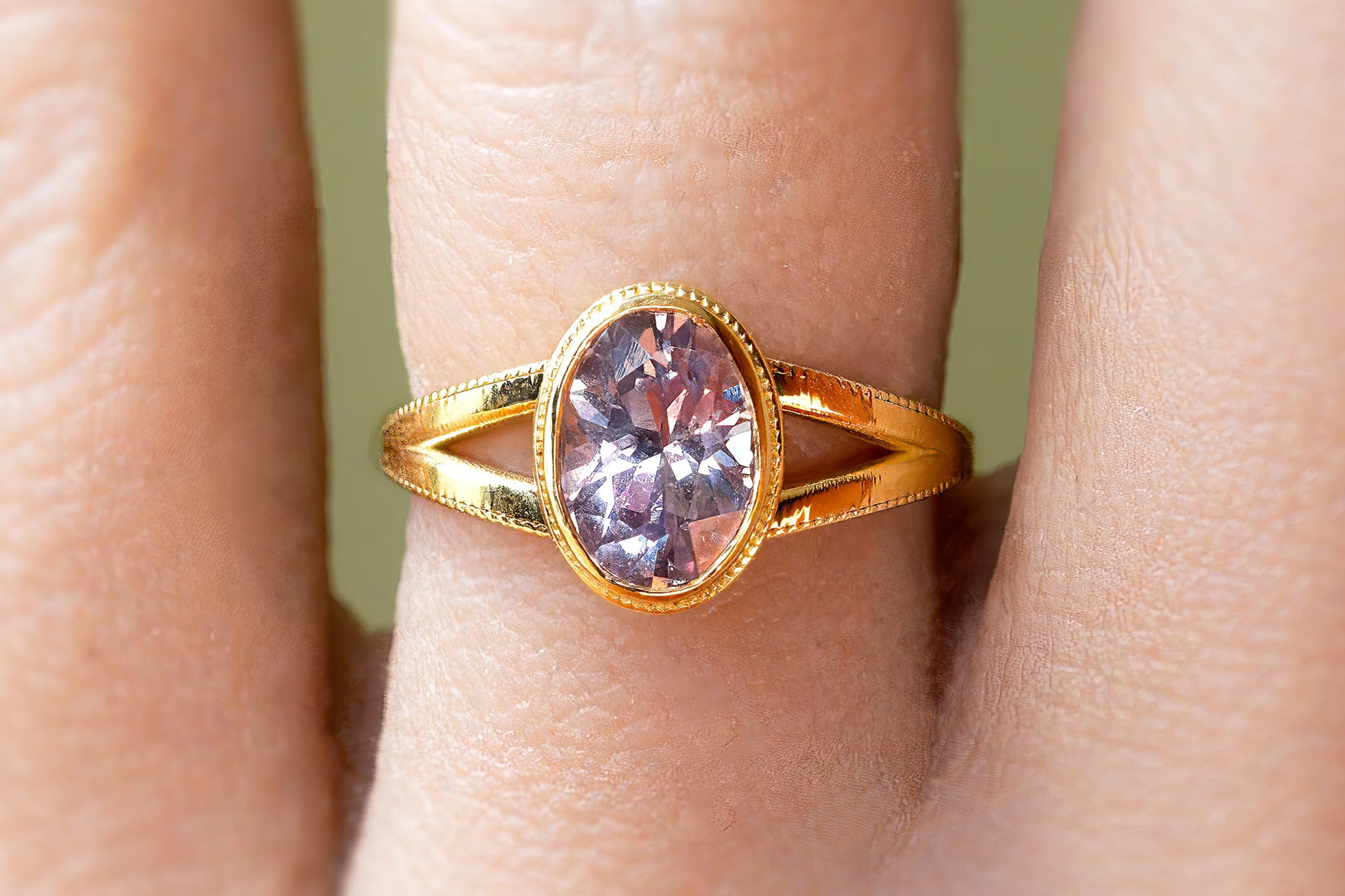 Untreated Pink Sapphire Ring - S. Kind & Co