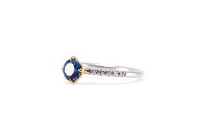 Deep Blue Montana Sapphire Compass Ring - S. Kind & Co