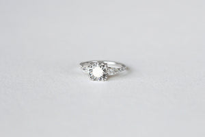 Three Stone Moissanite Old Hollywood Ring - S. Kind & Co