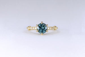 Unadulterated Untreated Montana Sapphire Yellow Recycled Gold Engagement Ring - S. Kind & Co