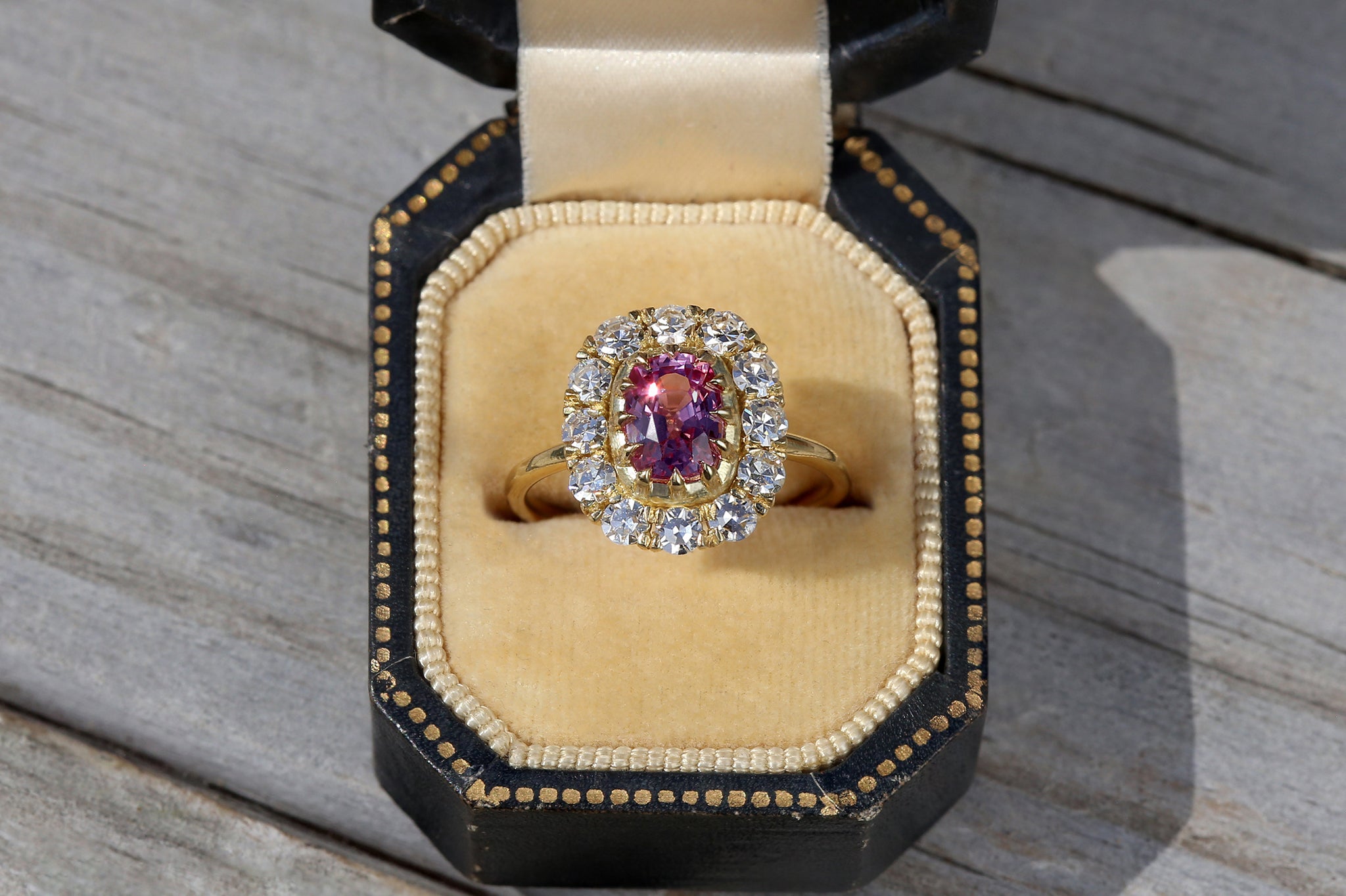 Low-Profile and Stackable Untreated Pink Sapphire Ring - S. Kind & Co