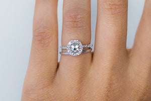 Canadian Rose Cut Diamond Heart Halo Ring - S. Kind & Co