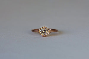 Antique Fancy Pinkish-Brown Old European Cut Diamond Ring - S. Kind & Co