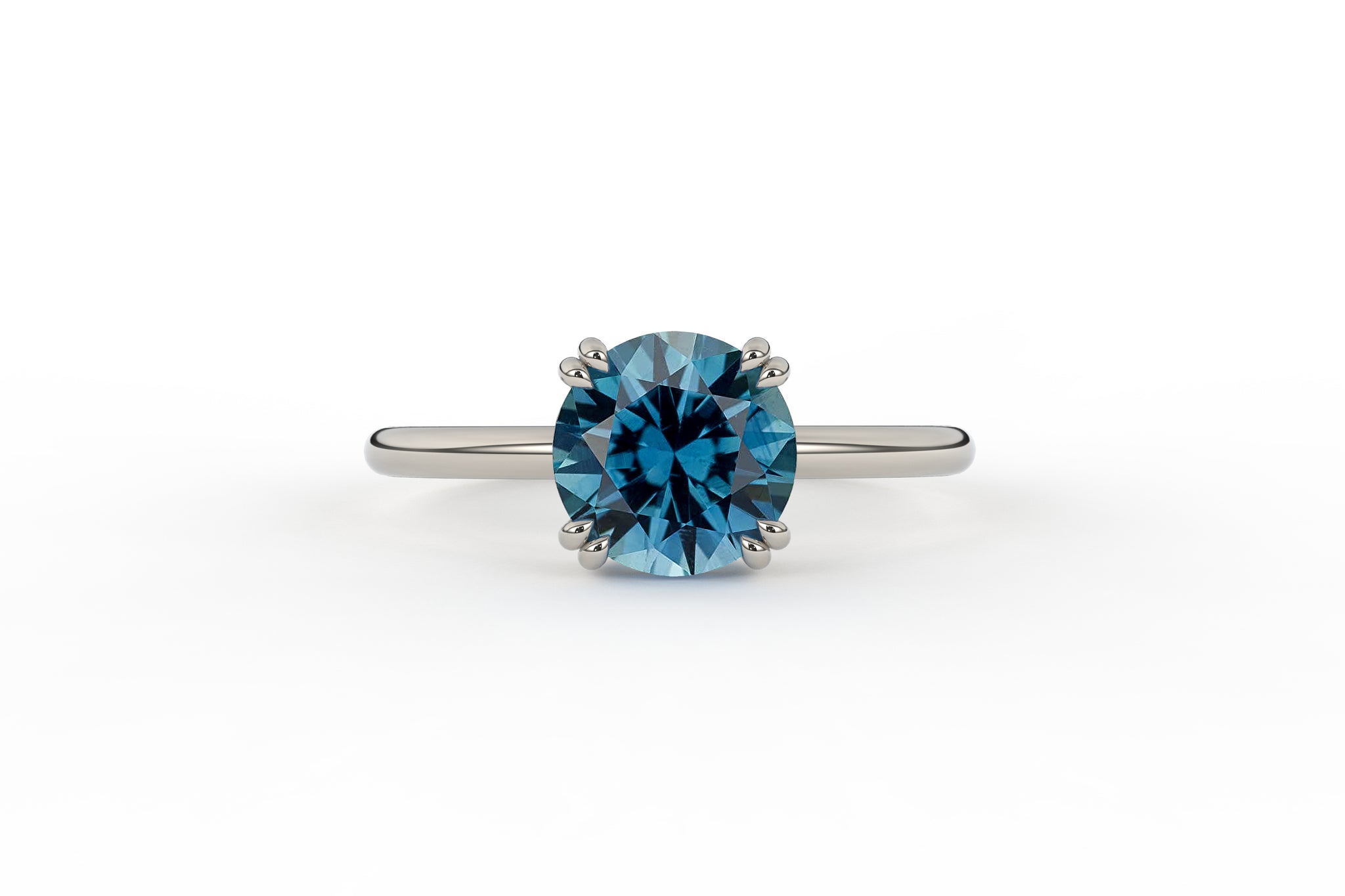 Dunne Double Four Prong Montana Sapphire Solitaire - S. Kind & Co