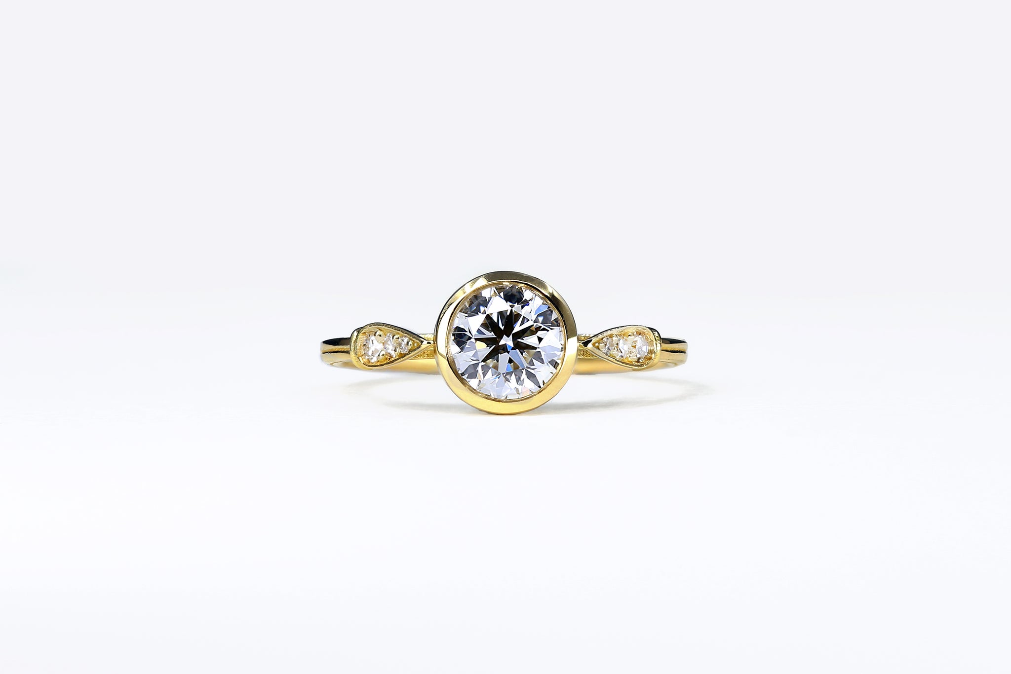Deco Lotus Diamond Ring - S. Kind & Co